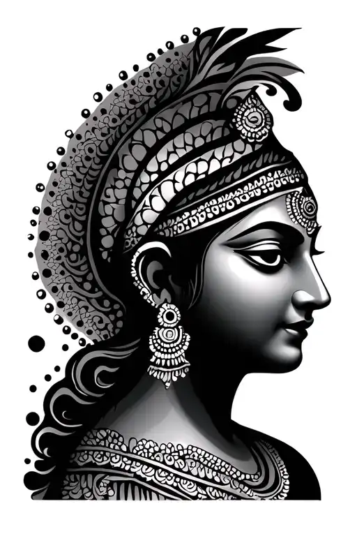 Hindu Design With Dots