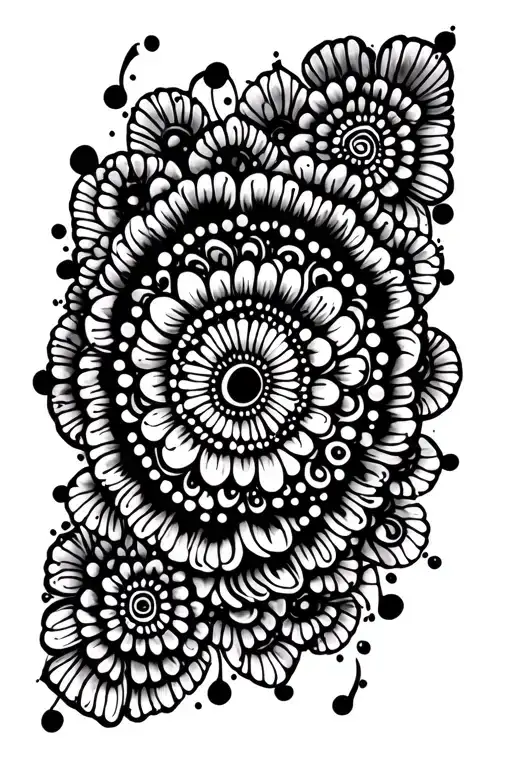 Henna Design With Dots