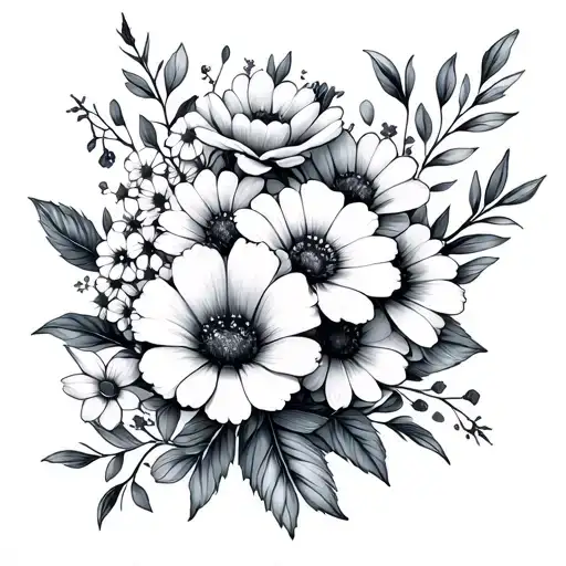 March April July December Birth Flower Bouquet