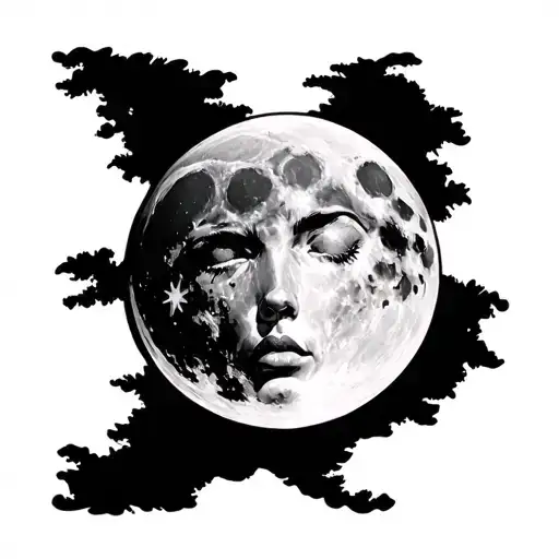 Full Moon And Headache From The Front