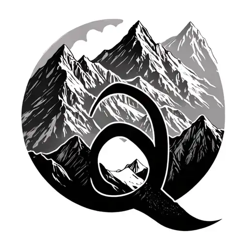 Mountain Peaks The Letter Q The Word Quality 4K