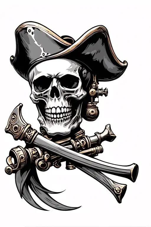 Steampunk Skull Pirate