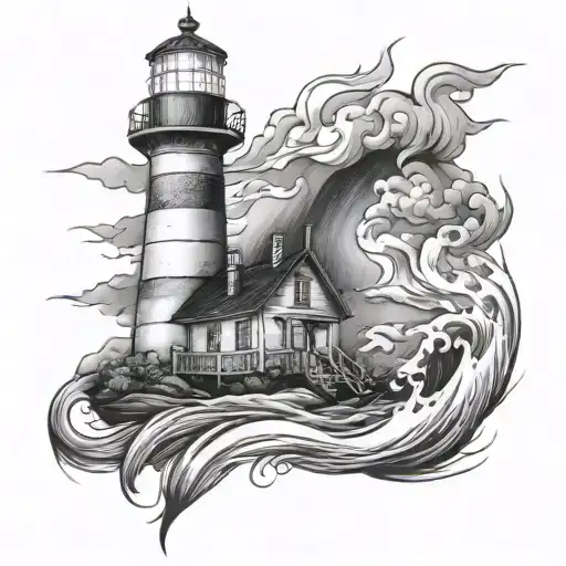 Light House On Fire