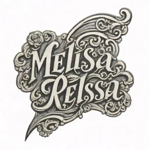 The Word Melissa Written With An Underline
