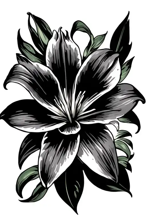 Lily Flower With Word Chosen