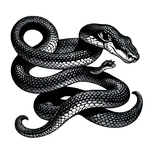 Snake Wrapped Around Thigh