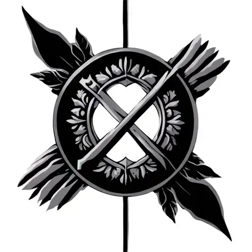 Black Tattoo Symbol That Represents Athena