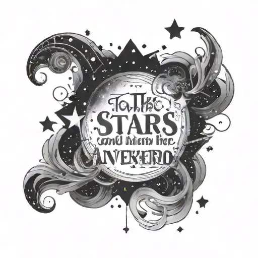 A Galaxy Filled With Stars And The Quote 'To The Stars Who Listen And The Dreams That Are Answered'