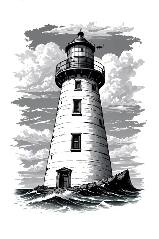 Distressed Lighthouse Standing Tall