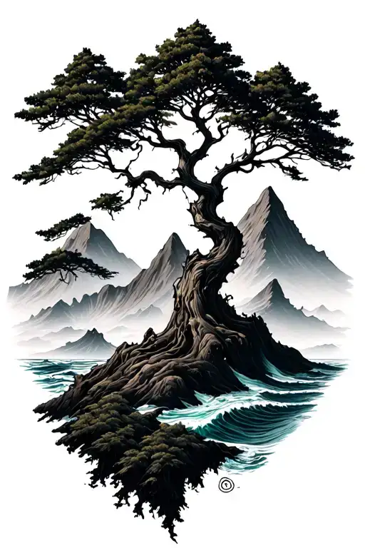 Ocean Mountain Tree