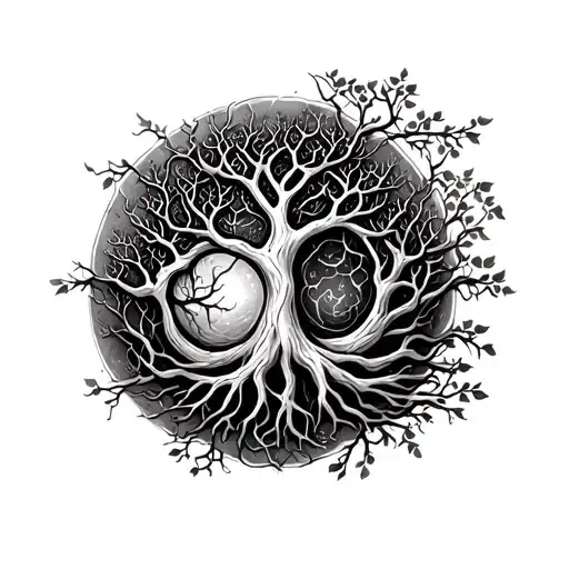 Yggdrasil Intertwined Roots Up The Arm