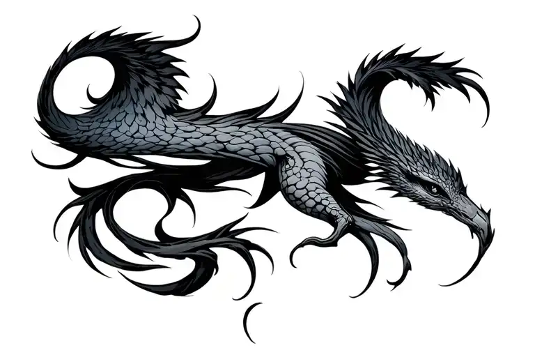 Creative Mythical Grey And Black