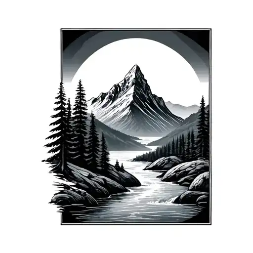 Isard Mountain Riviere And Mountain