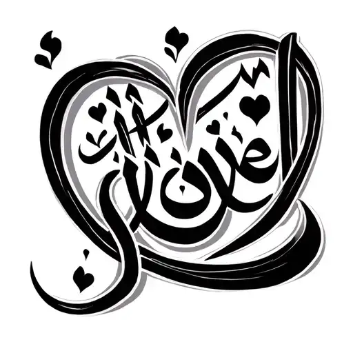 Love In Arabic Calligraphy