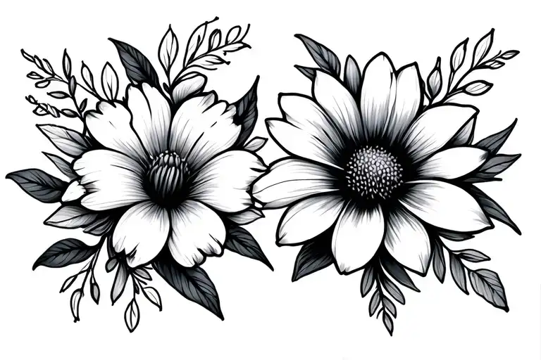 December And July Birth Flower Bouquet