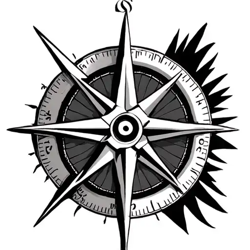 Wind Rose On A Compass