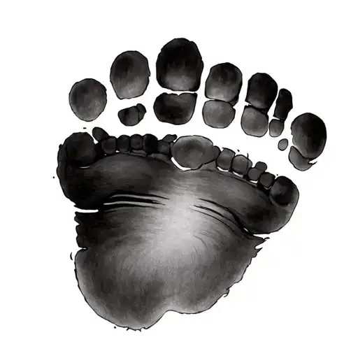 Baby Foot Print In A Cross
