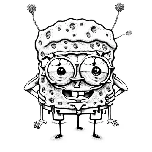 Crazy Spongebob With Shit On His Head