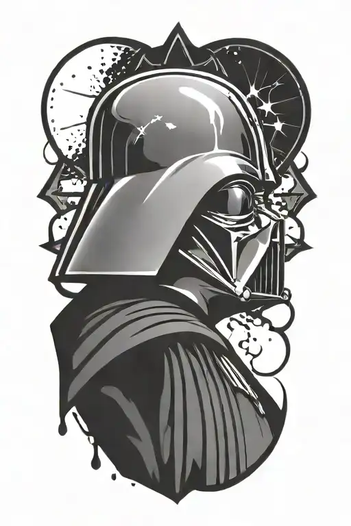 Dark Vador Star Wars Imperial Logo Merged Together Showcasing The Client's