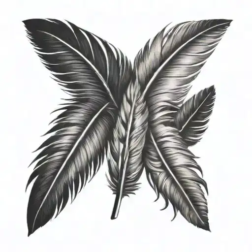 Three Eagle Feathers Hanging