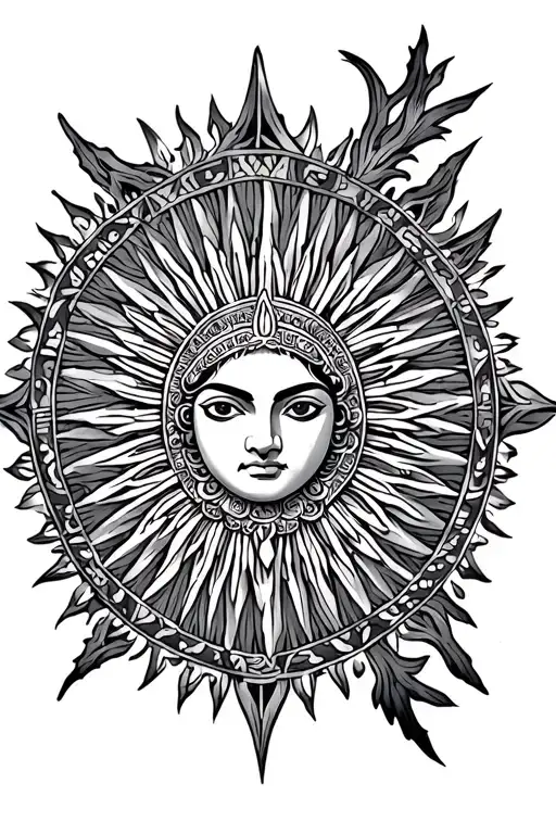 Surya Symbol And Ancient Germany Sleeve