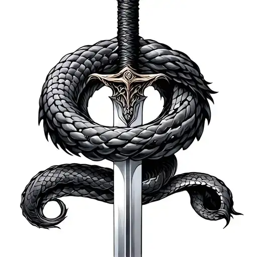 Serpent Coiled Sword