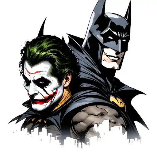 Batman And Joker In Gotham City