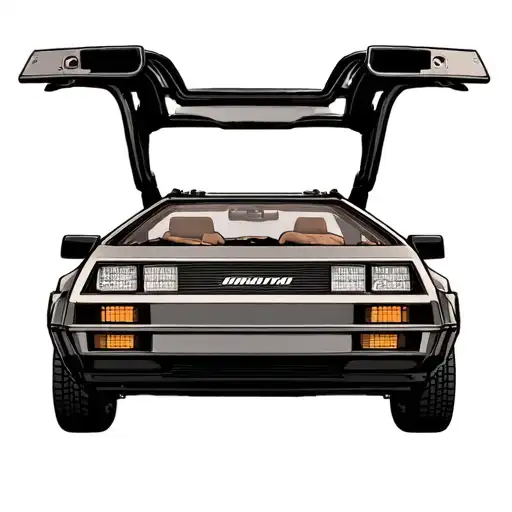 Delorean Car Dad In Remembrance Of