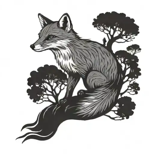 Fantastic Mr Fox Tree Silhouette