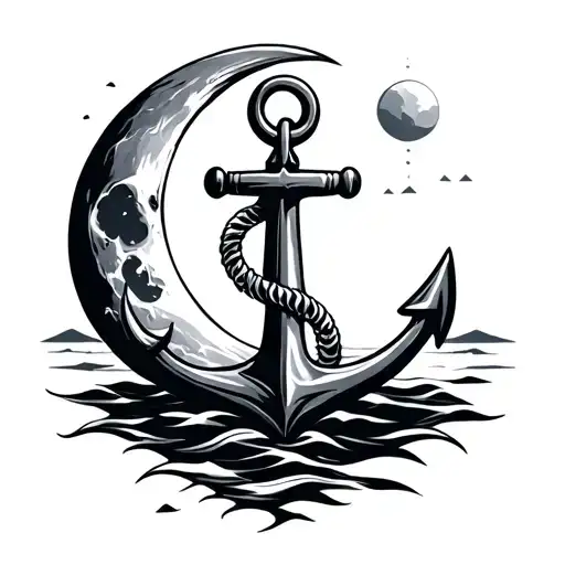 Anchor With A Moon