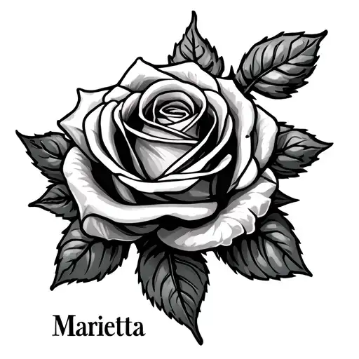 Rose With Name Marietta In Stem
