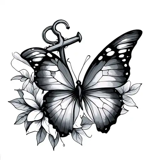Anchor And Butterfly
