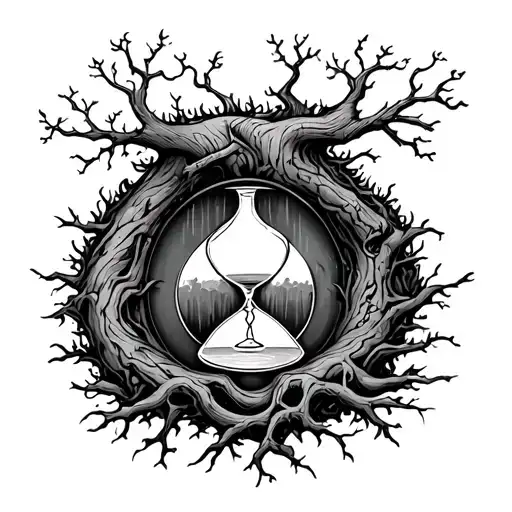 Tree Roots Hour Glass