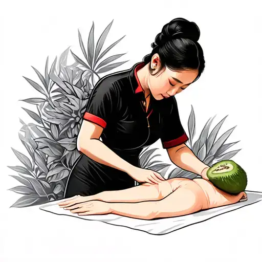Vietnamese Woman Giving A Kiwi A Massage