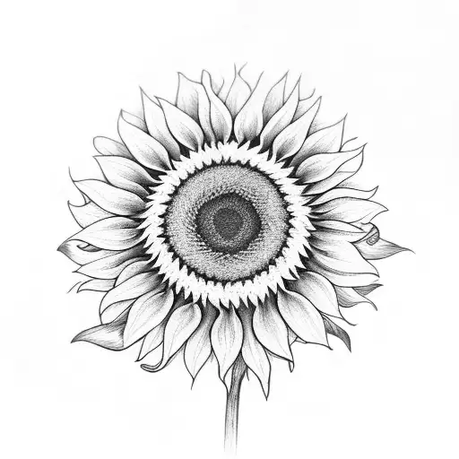 Sunflower With Pattern