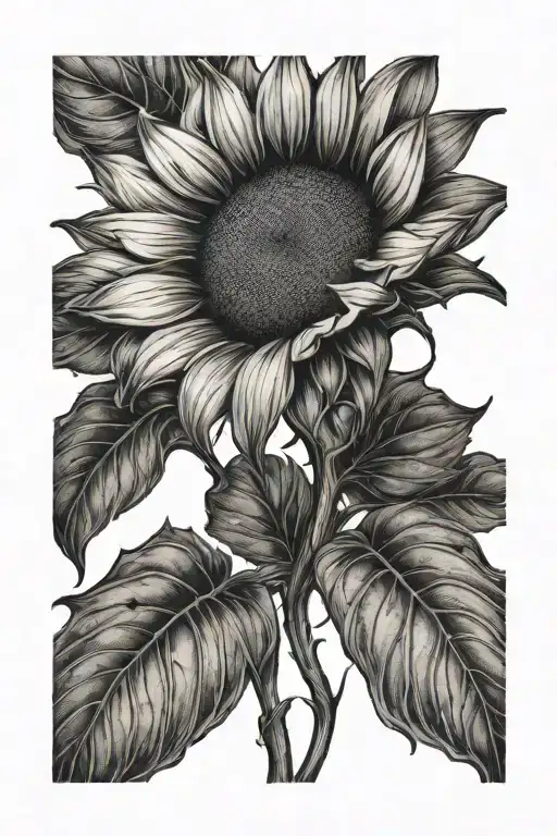 Sun Flower With A Name In The Shape