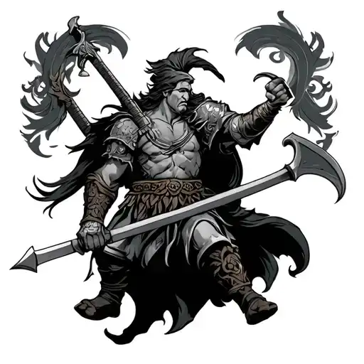 Ireland Warrior Battling