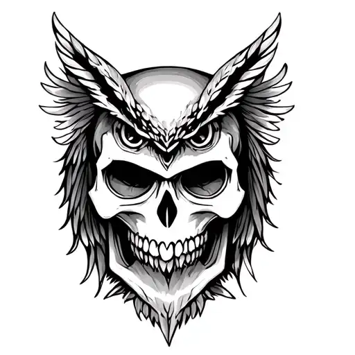 Skull And Owl