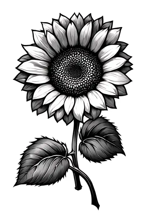 Sunflower With Chess Board Design In Centre For Biceps