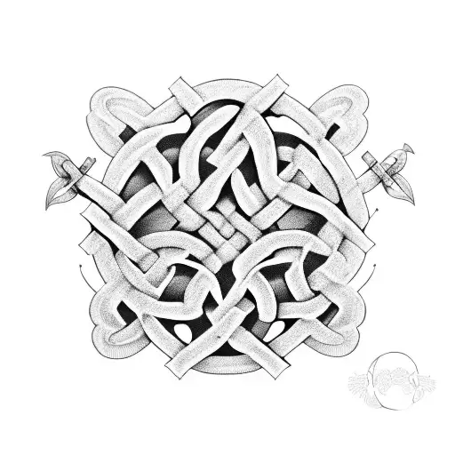 Shamrock Made Of Celtic Knots