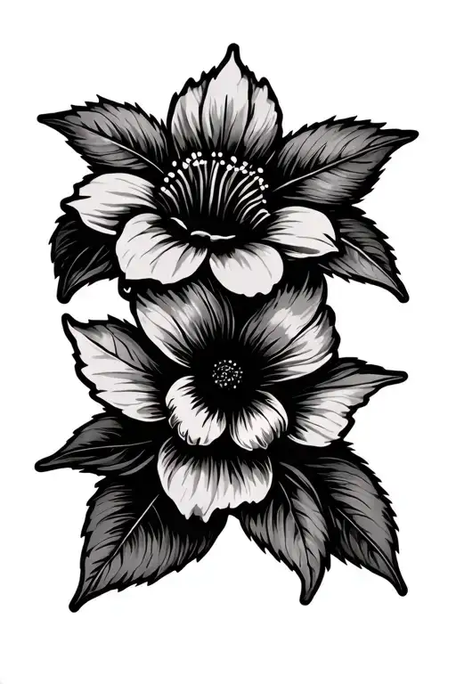 Cherry And Star Flower