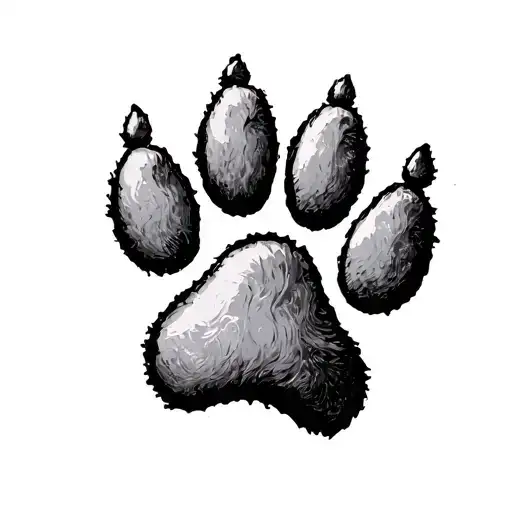 Real Life Dog Paw Prints