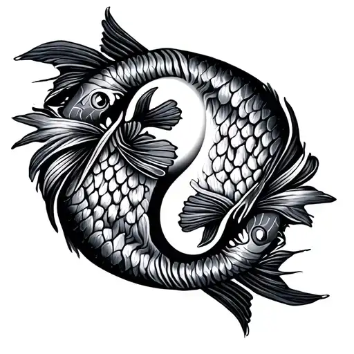 Creepy Fish In Yin-yang Arrangement
