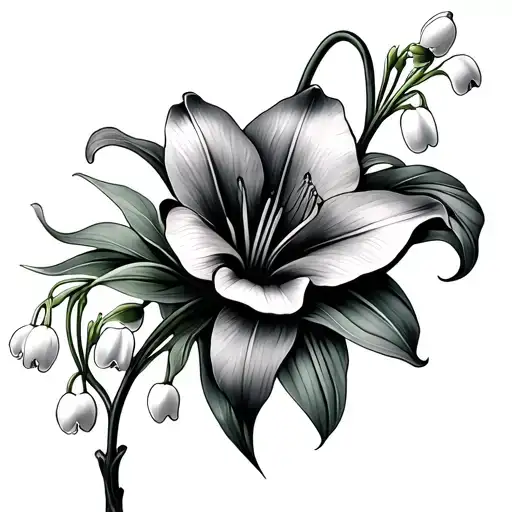 Lily Of The Valley And Sweet Pea Flowers