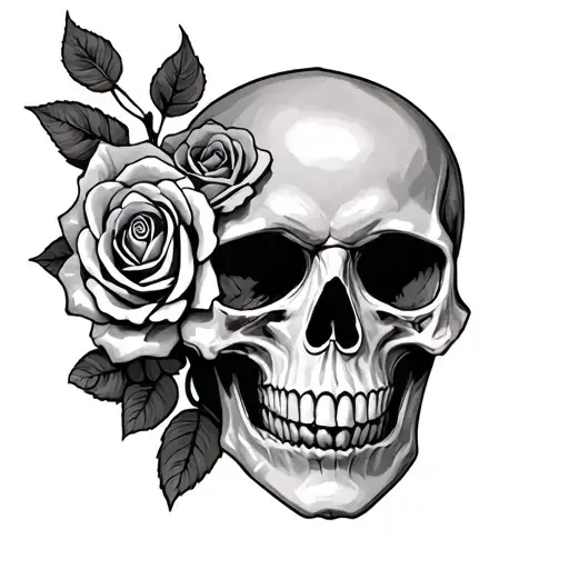 Skull And Rose