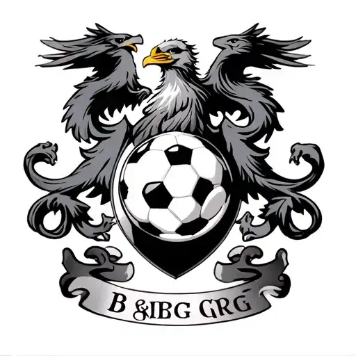 Family Crest That Has A B & G That Involves The Navy And Soccer That's Hard Core