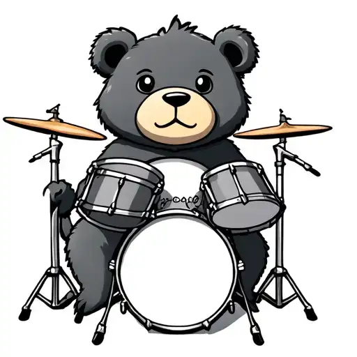 Cute Bear Drummer