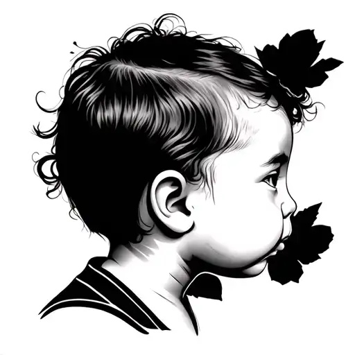 Outline Of Baby Side Profile