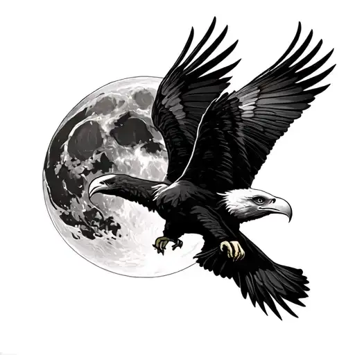 Two Eagles Fly To The Moon