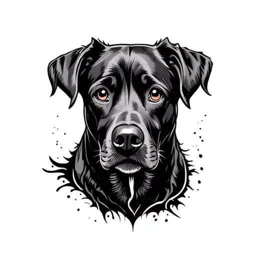 Black Dog Of Depression Depicted